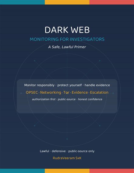 Dark Web Monitoring for Investigators — book cover